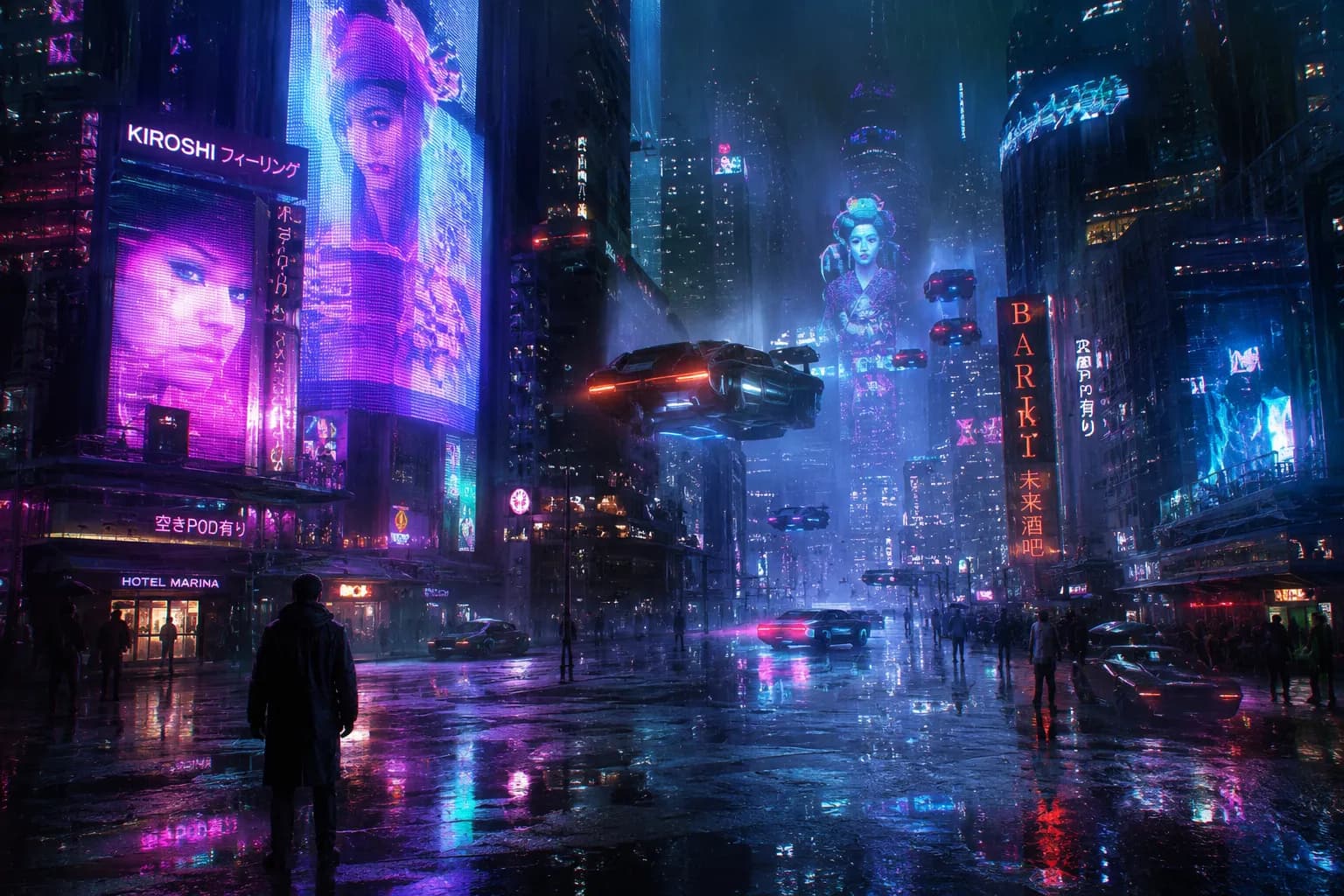 Cyberpunk City Scenes