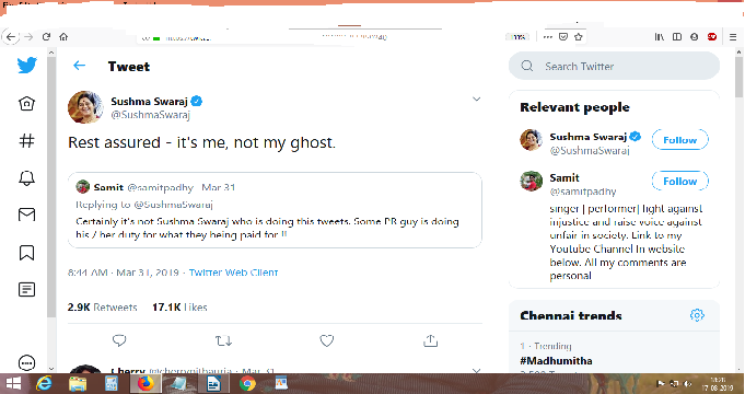 Rest assured, it is me not my ghost twitter post